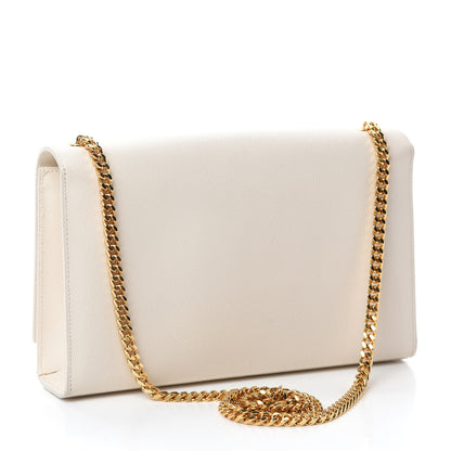 Saint Laurent Grain De Poudre Medium Classic Monogram Kate Satchel Porcellana 3 of 10