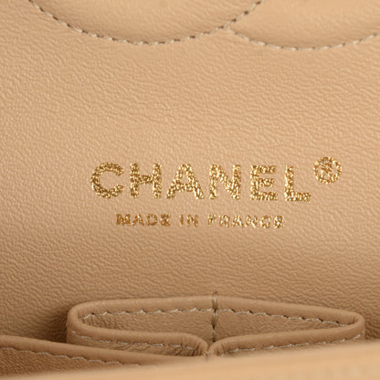 Chanel Caviar Quilted Medium Double Flap Beige Clair 8 of 9