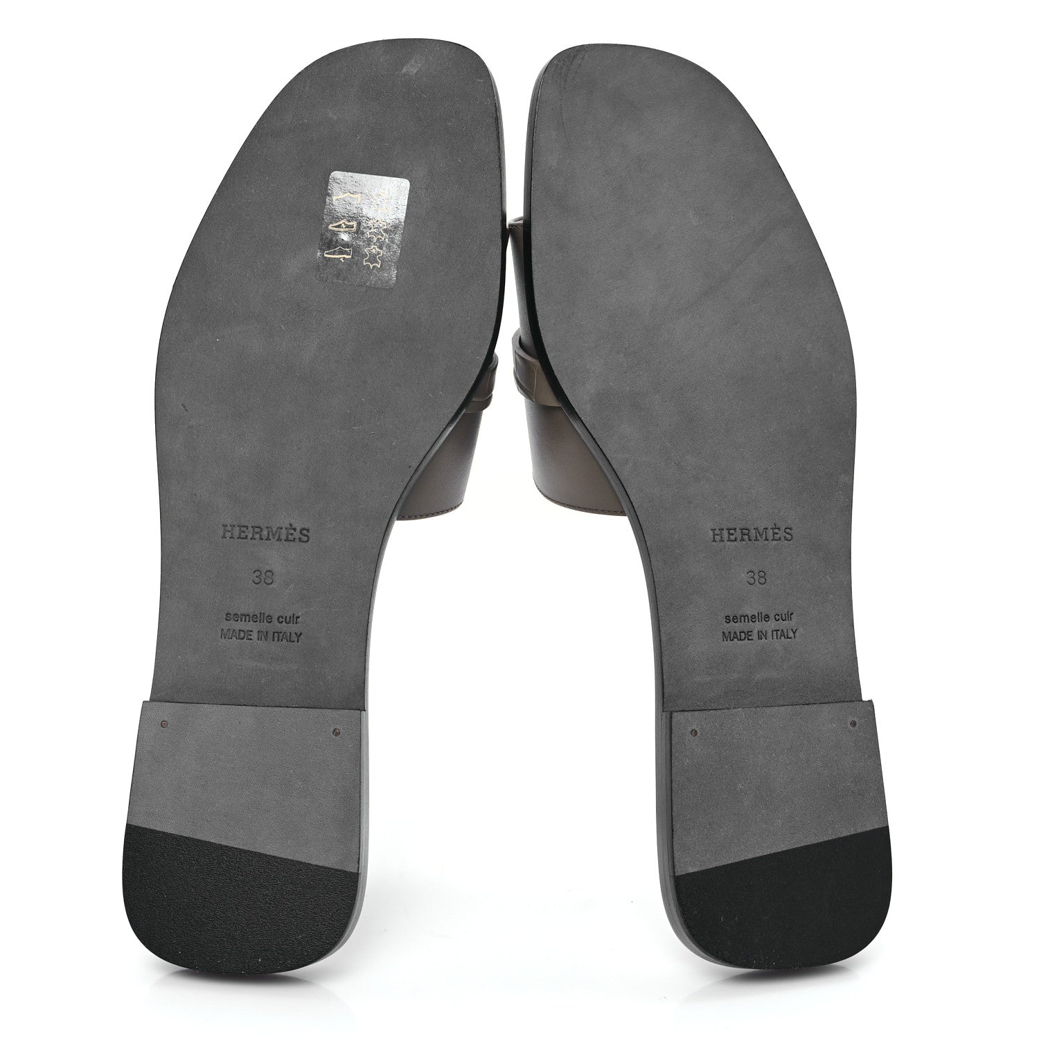 Hermes Calfskin Matte Alligator Giulia Sandals 38 Etoupe 5 of 8