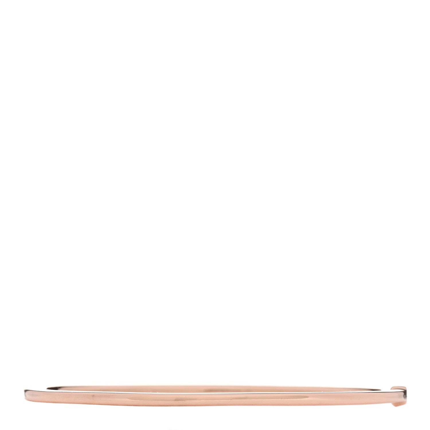 Tiffany 18K Rose Gold Diamond Metro Hinged Bangle Bracelet 2 of 3