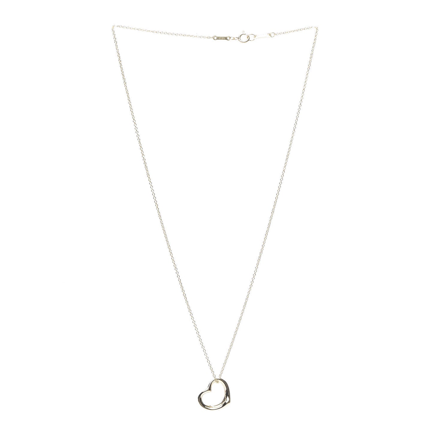 18K Yellow Gold Elsa Peretti Small Open Heart Pendant Necklace