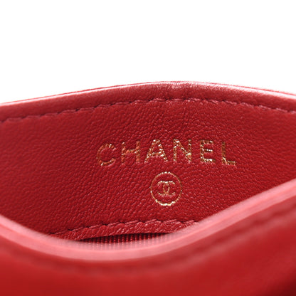 Chanel Lambskin Quilted Card Holder Red 6 of 8