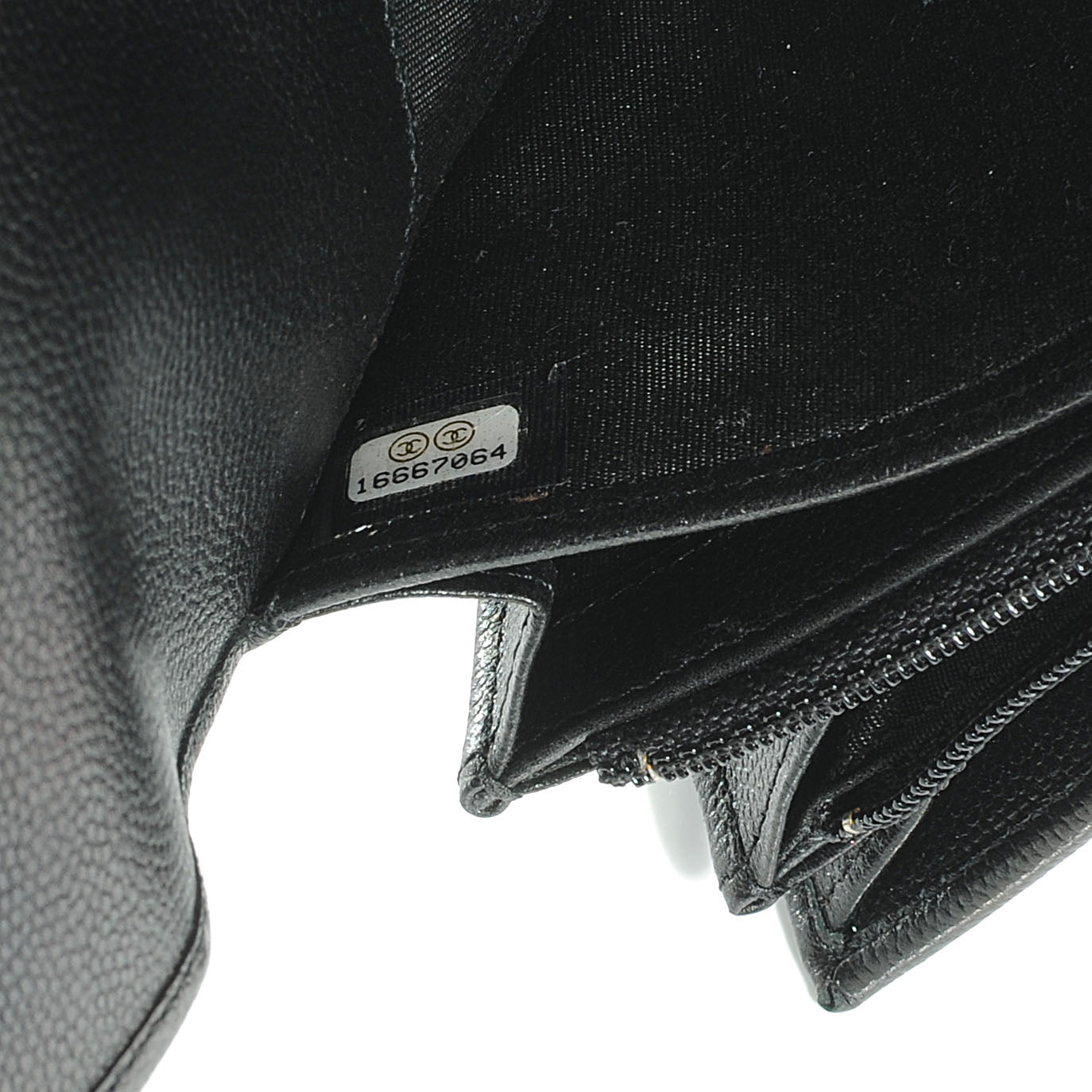 Chanel Caviar Sevruga Large Gusset Flap Wallet Black 6 of 7