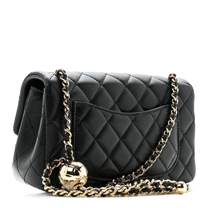 Chanel Lambskin Quilted Mini Rectangular Pearl Crush Flap Black 3 of 14