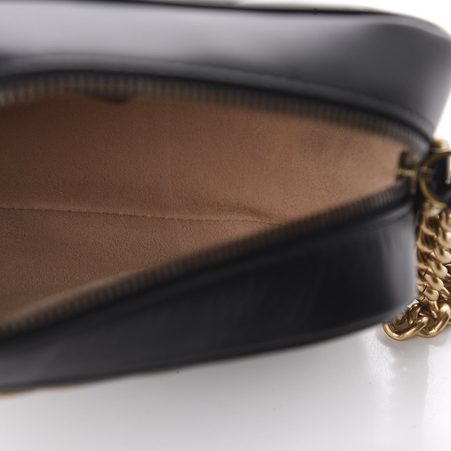 Gucci Calfskin Matelasse Small GG Marmont Chain Shoulder Bag Black 5 of 13