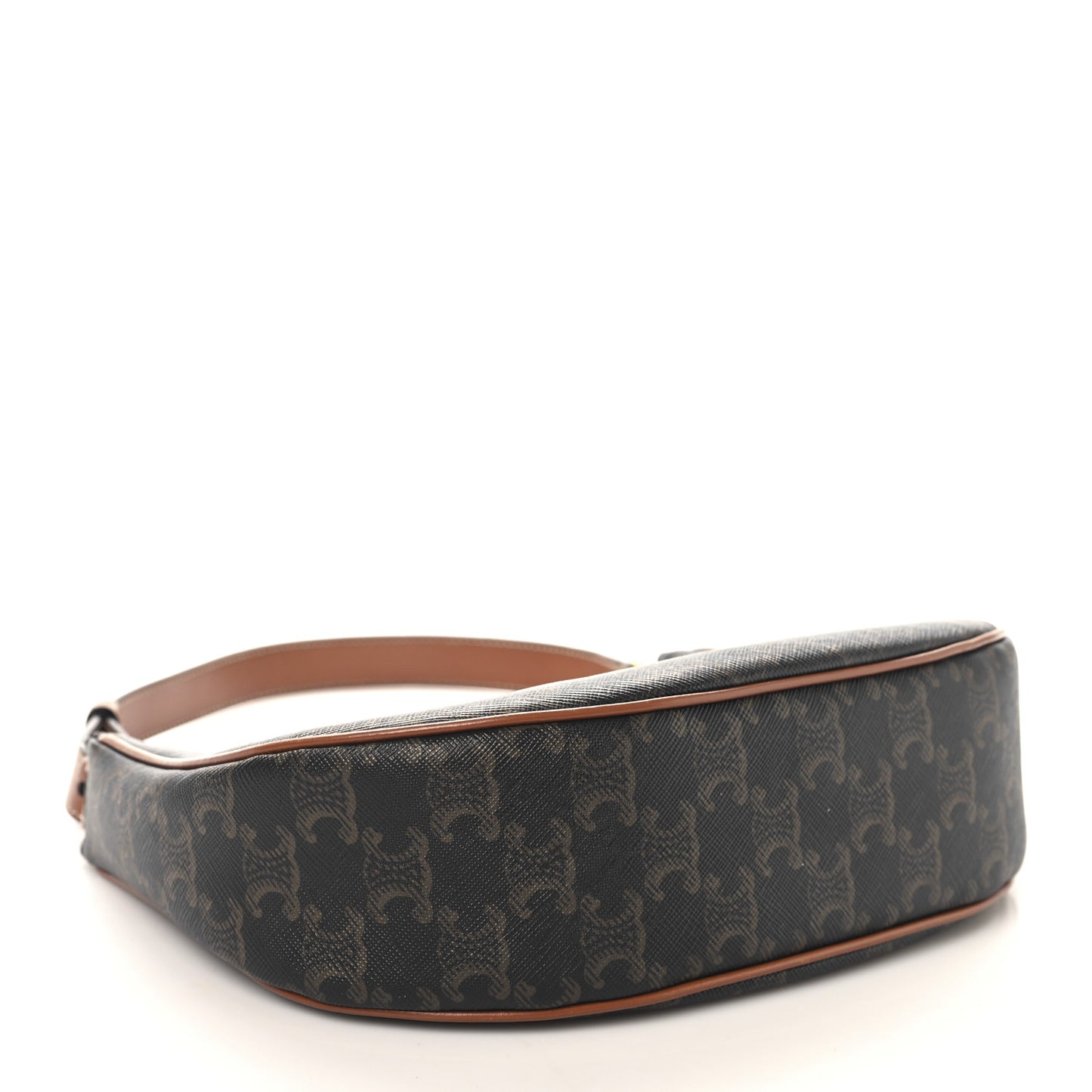 Triomphe Canvas Calfskin Ava Shoulder Bag Tan