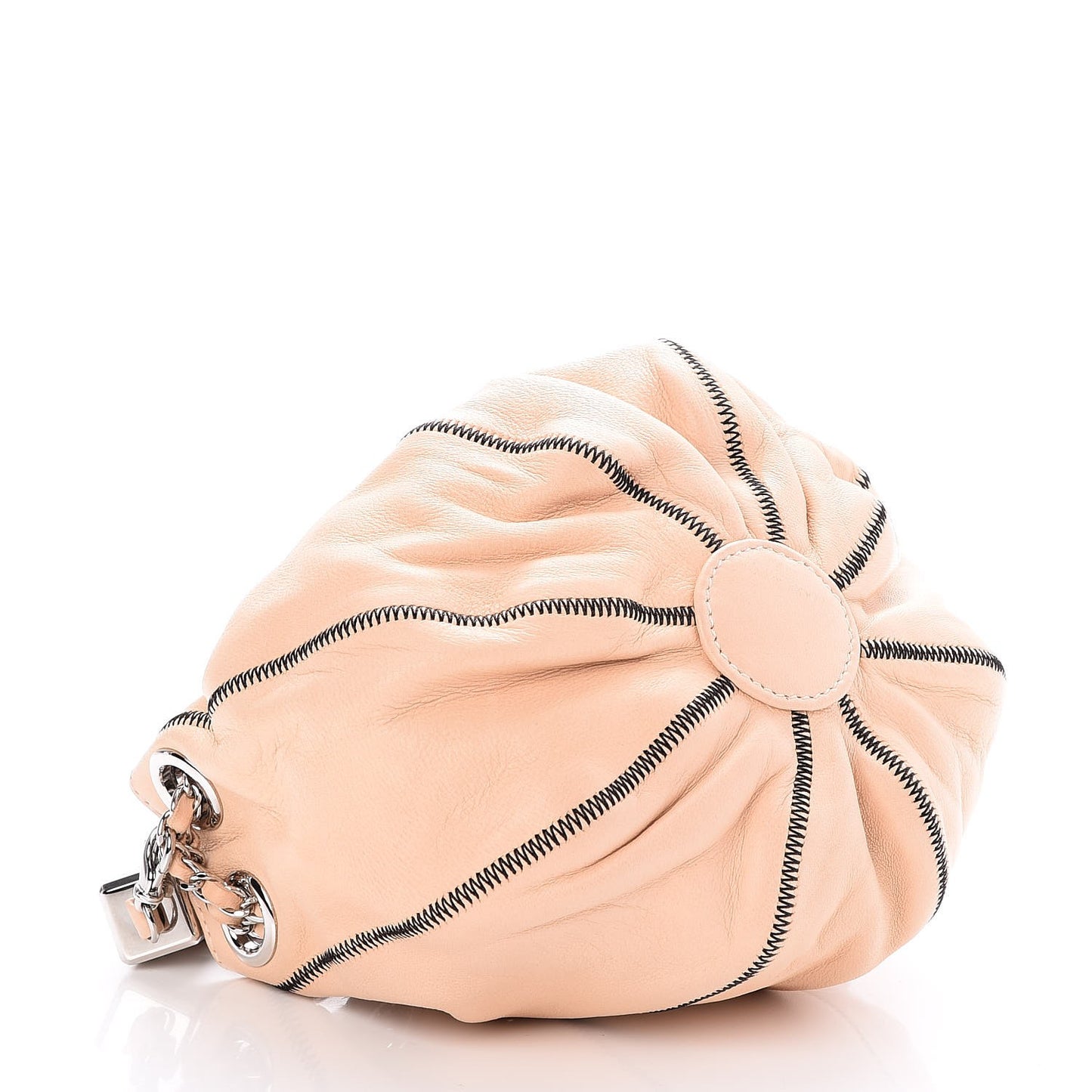 Lambskin Satin Reversible Mini Sac Cordon Light Pink