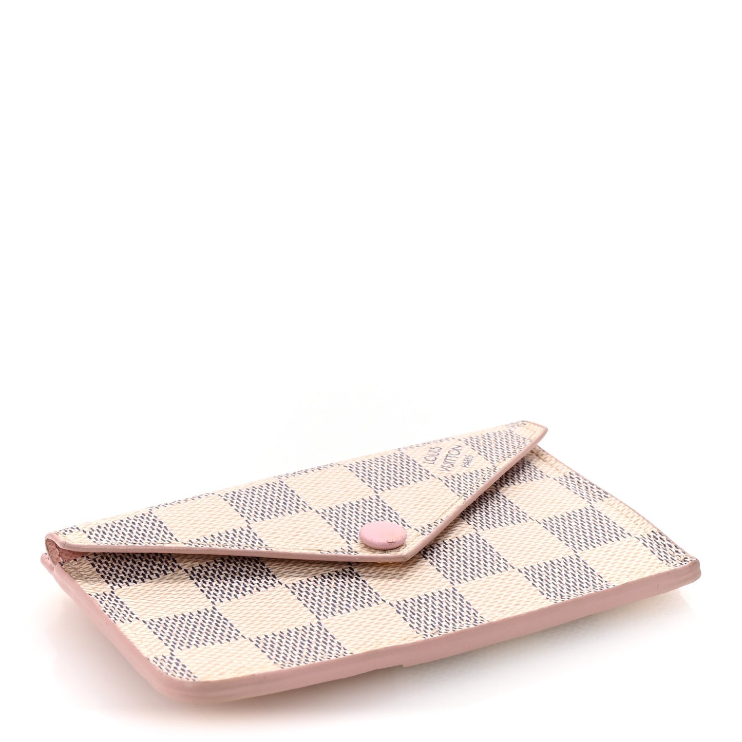 Damier Azur Recto Verso Card Holder Rose Ballerine