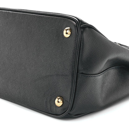 Prada Saffiano Small Galleria Double Zip Tote Black 11 of 12