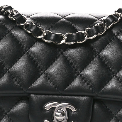 Chanel Lambskin Quilted Mini Rectangular Flap Black 8 of 11