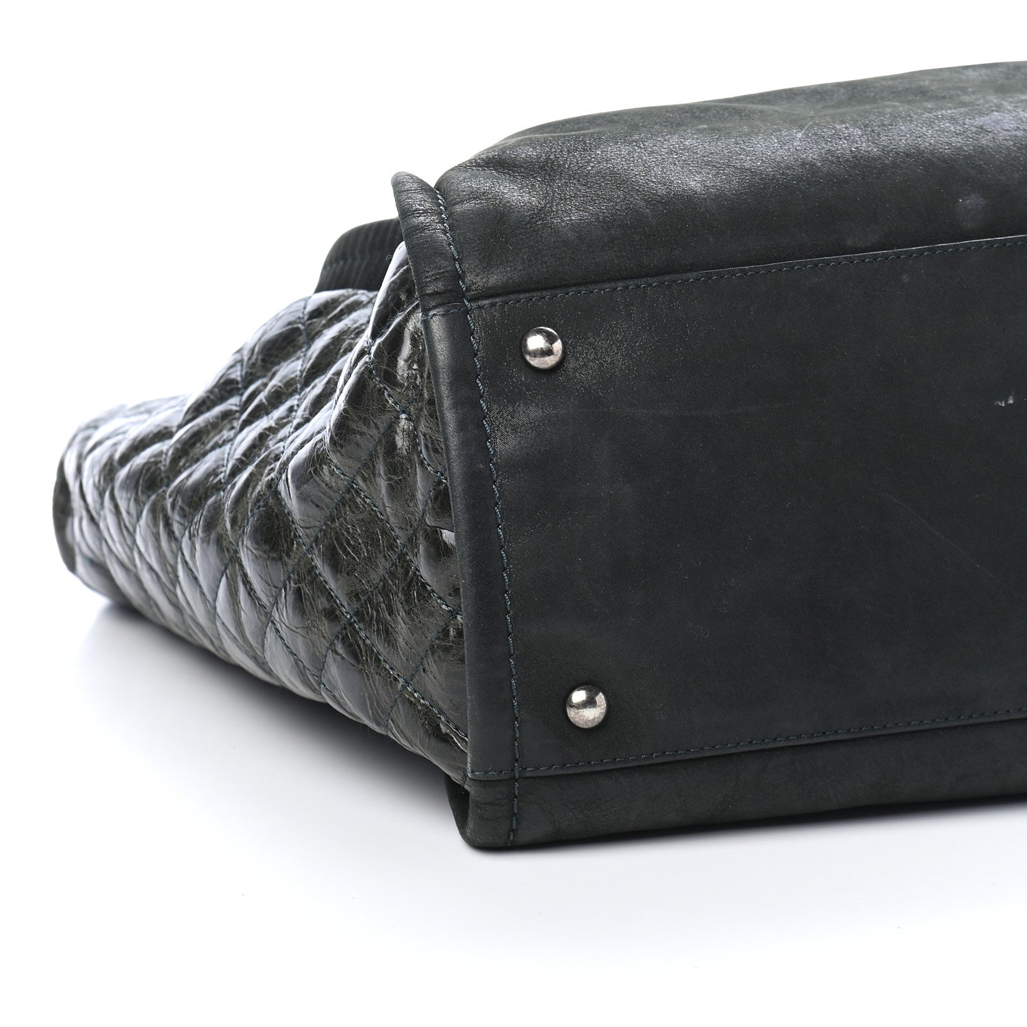 Chanel Iridescent Calfskin In the Mix Tote Dark Green 8 of 10