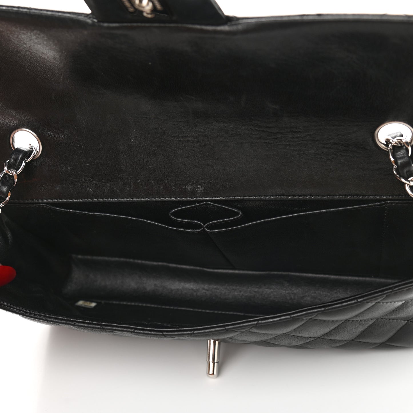 Lambskin Quilted East West Flap Black