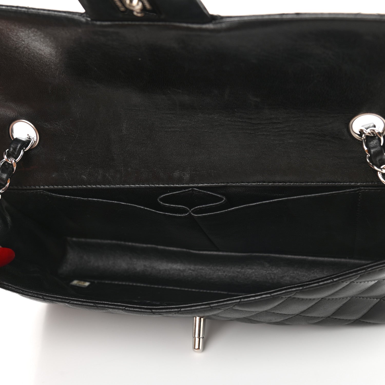 Chanel Lambskin Quilted East West Flap Black 11 of 12
