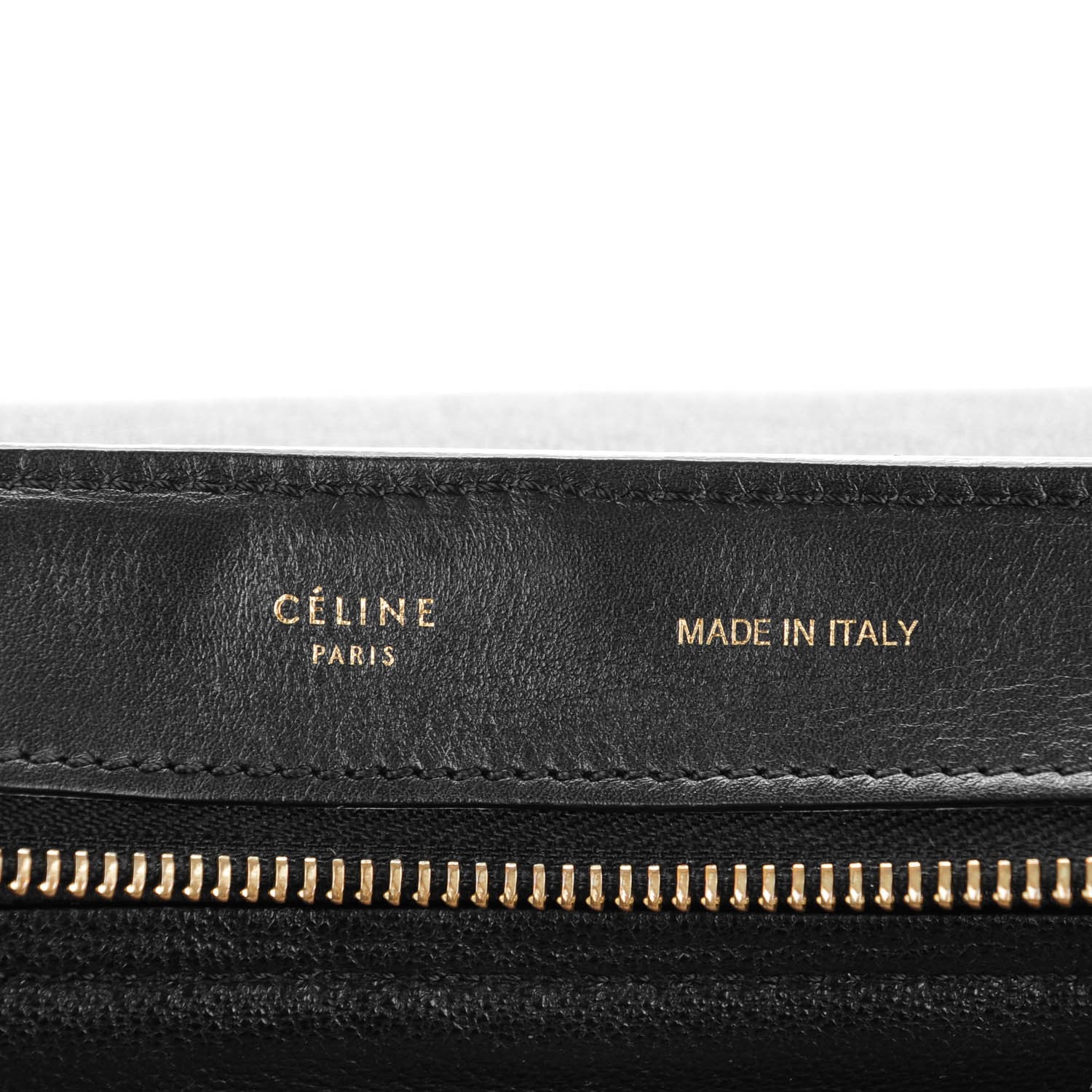 Celine Crocodile Embossed Calfskin Suede Medium Trapeze Black 5 of 7