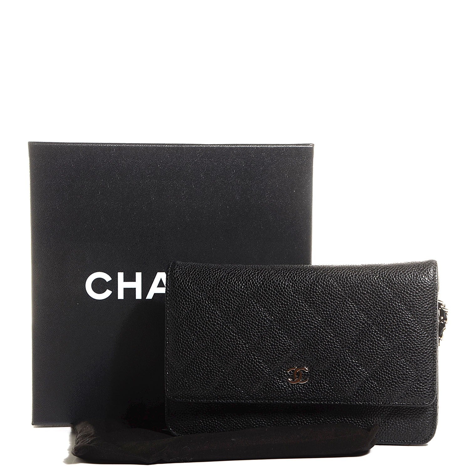 Chanel Caviar Quilted Wallet On Chain WOC Black 8 of 8