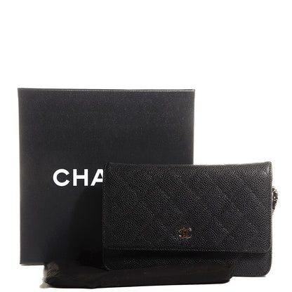 Chanel Caviar Quilted Wallet On Chain WOC Black 8 of 8