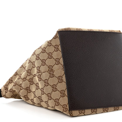 Gucci GG Monogram Small Web Handle Bucket Tote Dark Brown 9 of 12