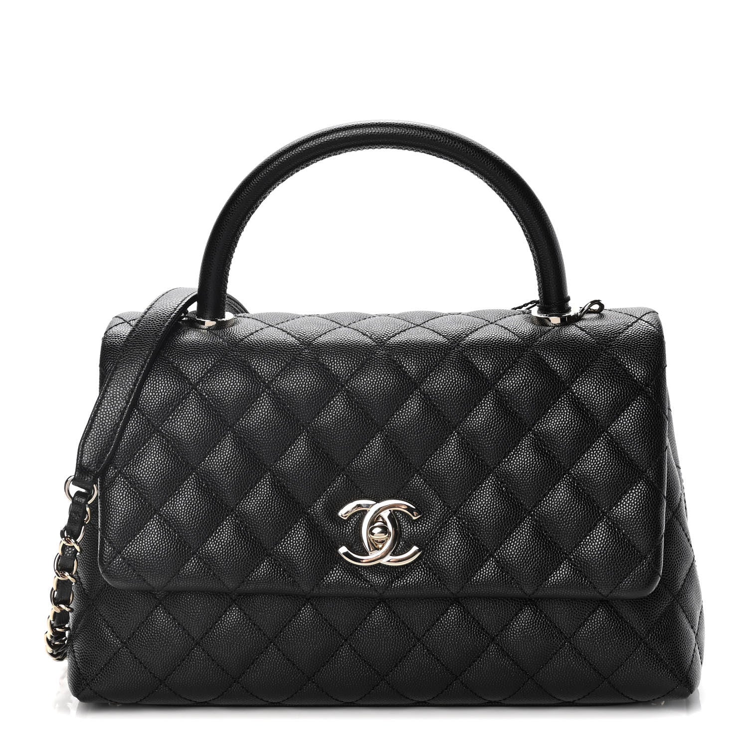 Chanel Caviar Quilted Small Coco Handle Flap Black 1 of 10