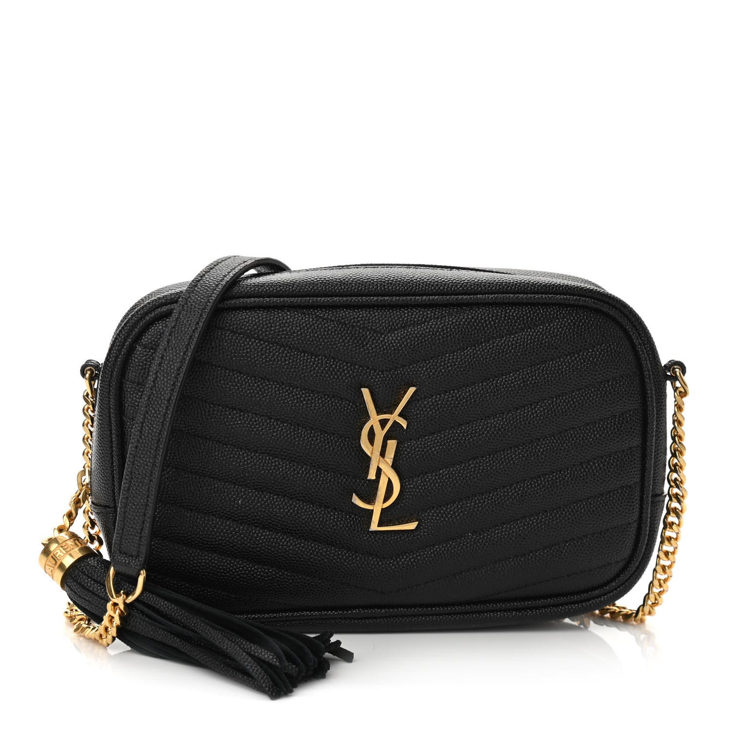 Grain De Poudre Matelasse Monogram Mini Lou Camera Bag Black