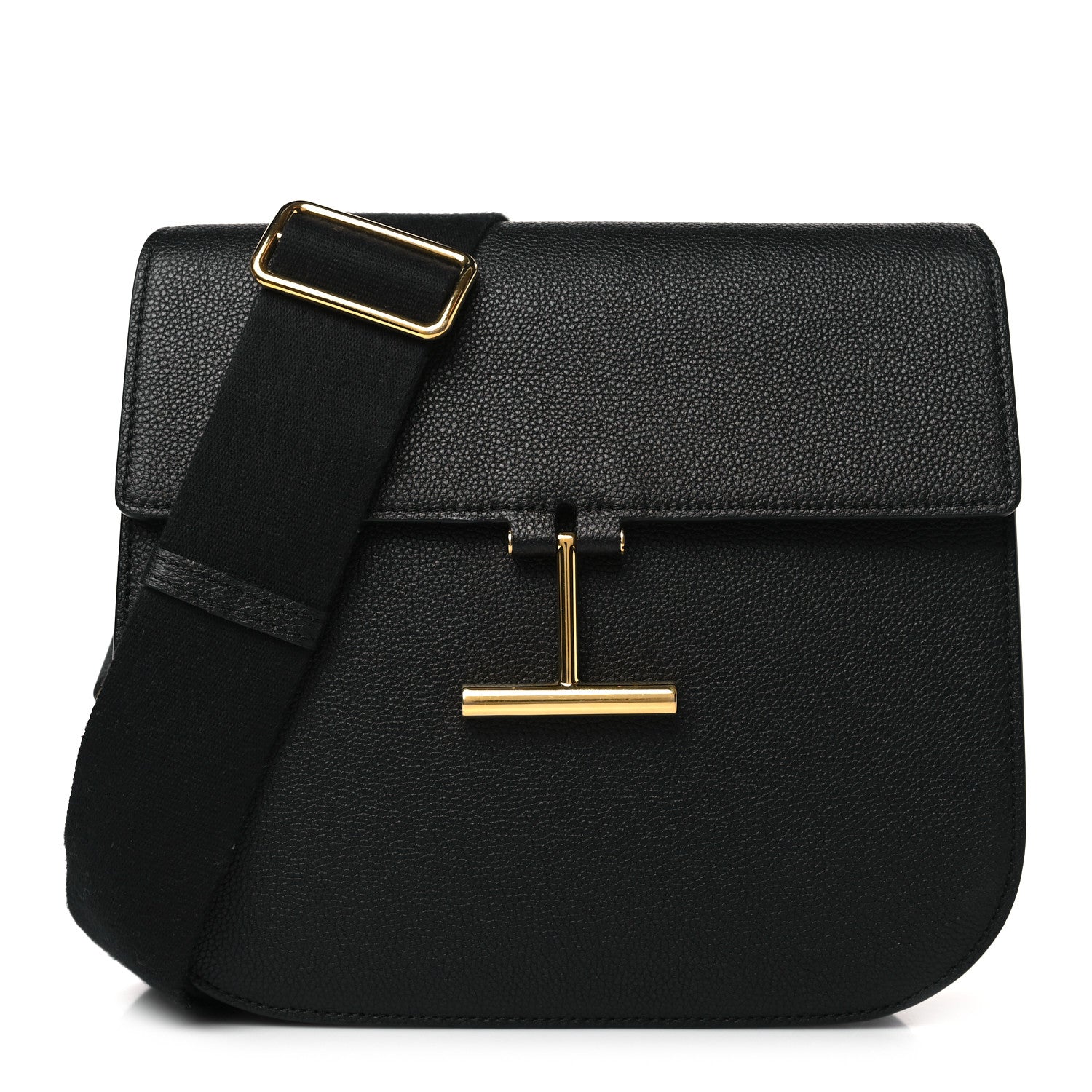 Tom Ford Calfskin Small T Clasp Tara Crossbody Bag Black 1 of 8