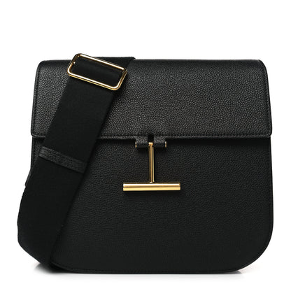 Tom Ford Calfskin Small T Clasp Tara Crossbody Bag Black 1 of 8