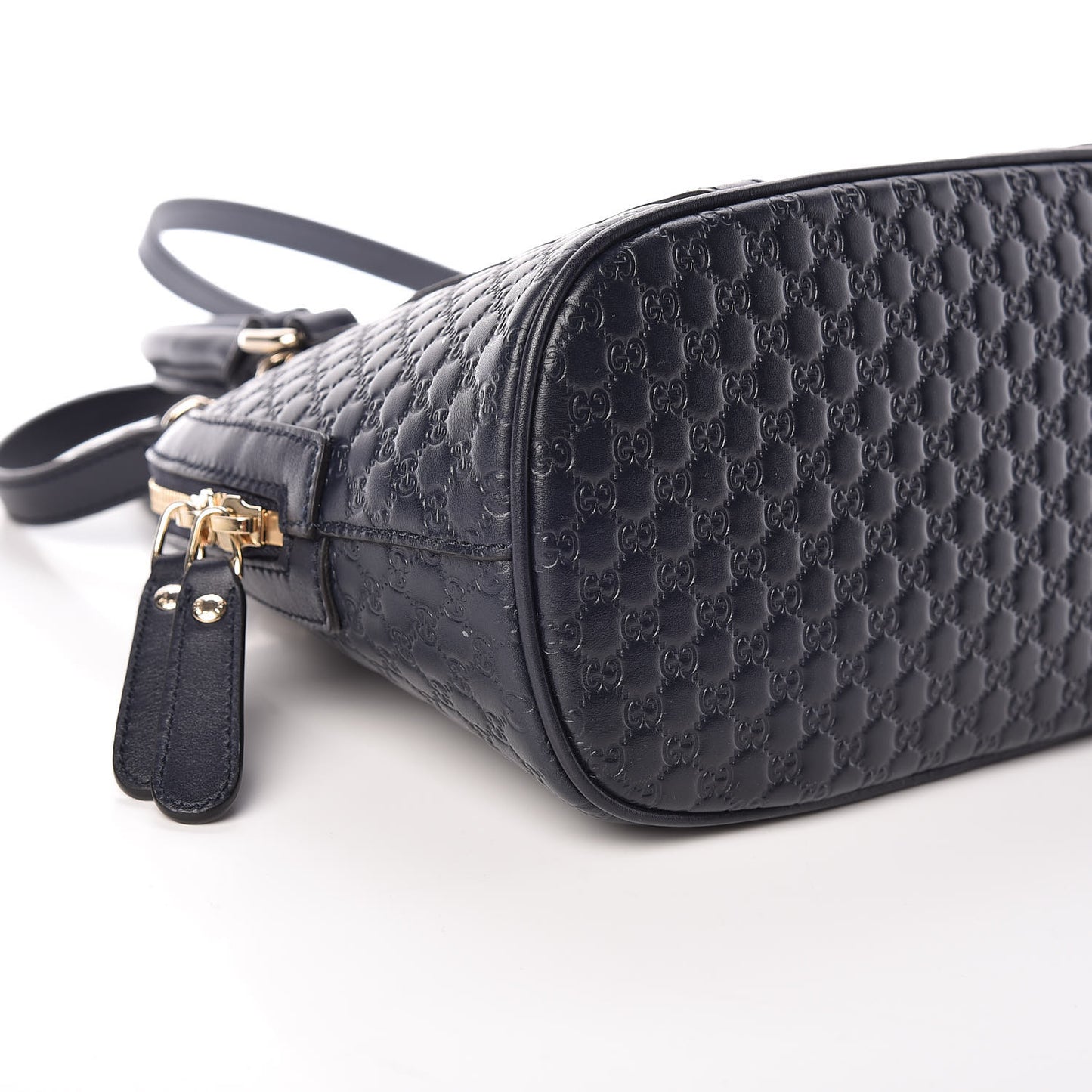 Soft Microguccissima Mini Dome Bag Blue