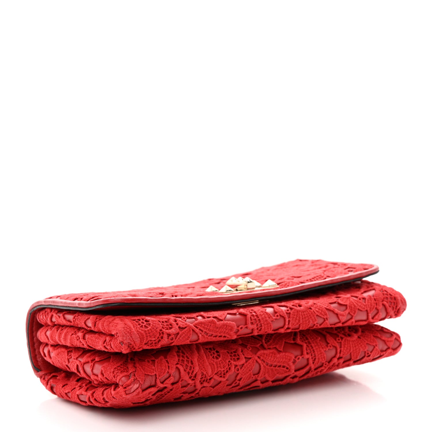 Valentino Garavani Nappa Lace Girello Flap Red 4 of 10