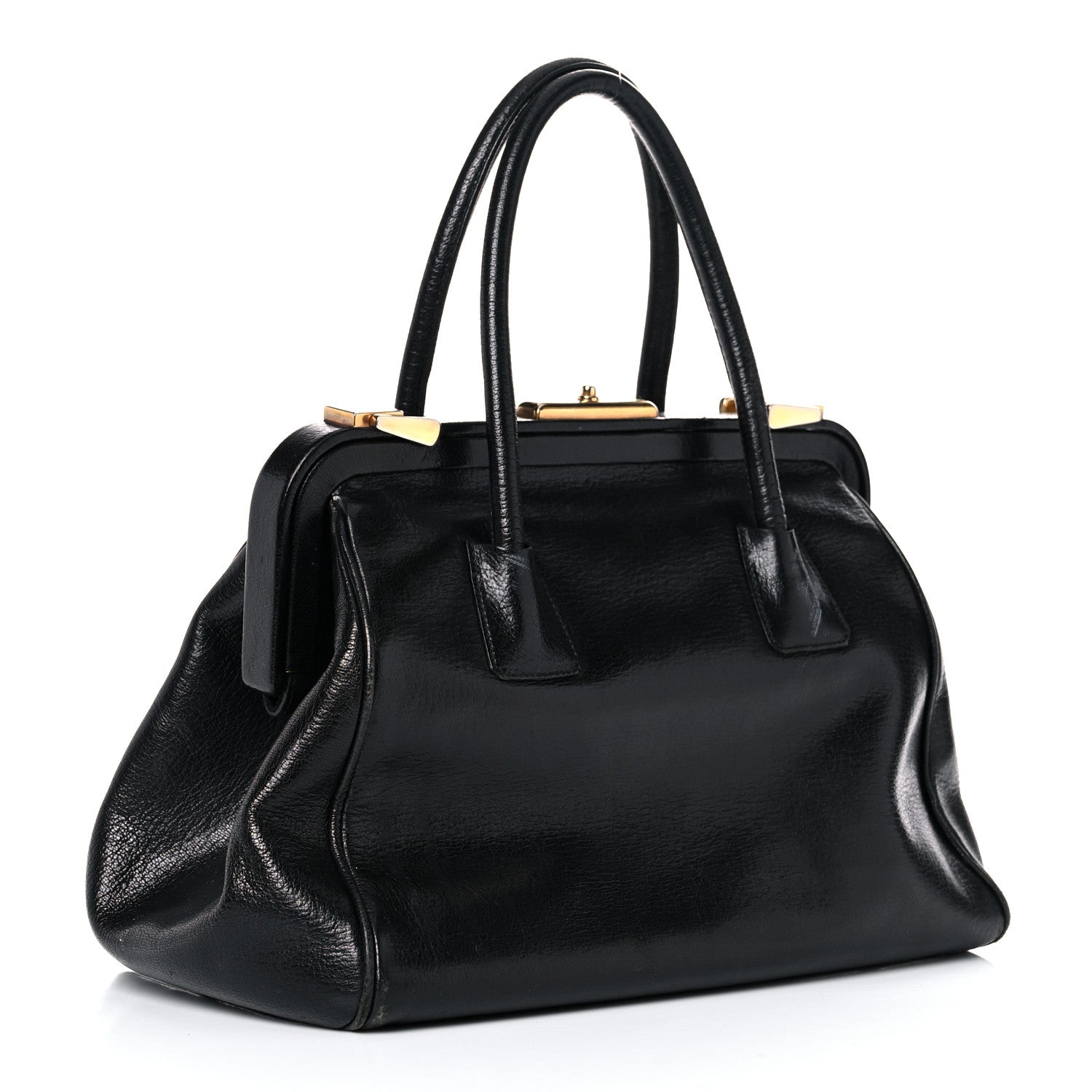 Prada Goatskin Cerniera Doctor Bag Black 3 of 42