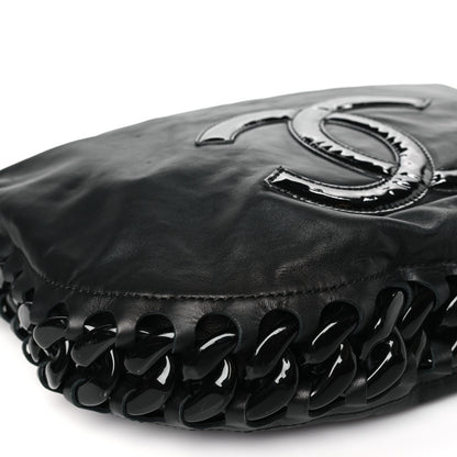 Chanel Calfskin Modern Chain Rhodoid Hobo Black 8 of 10