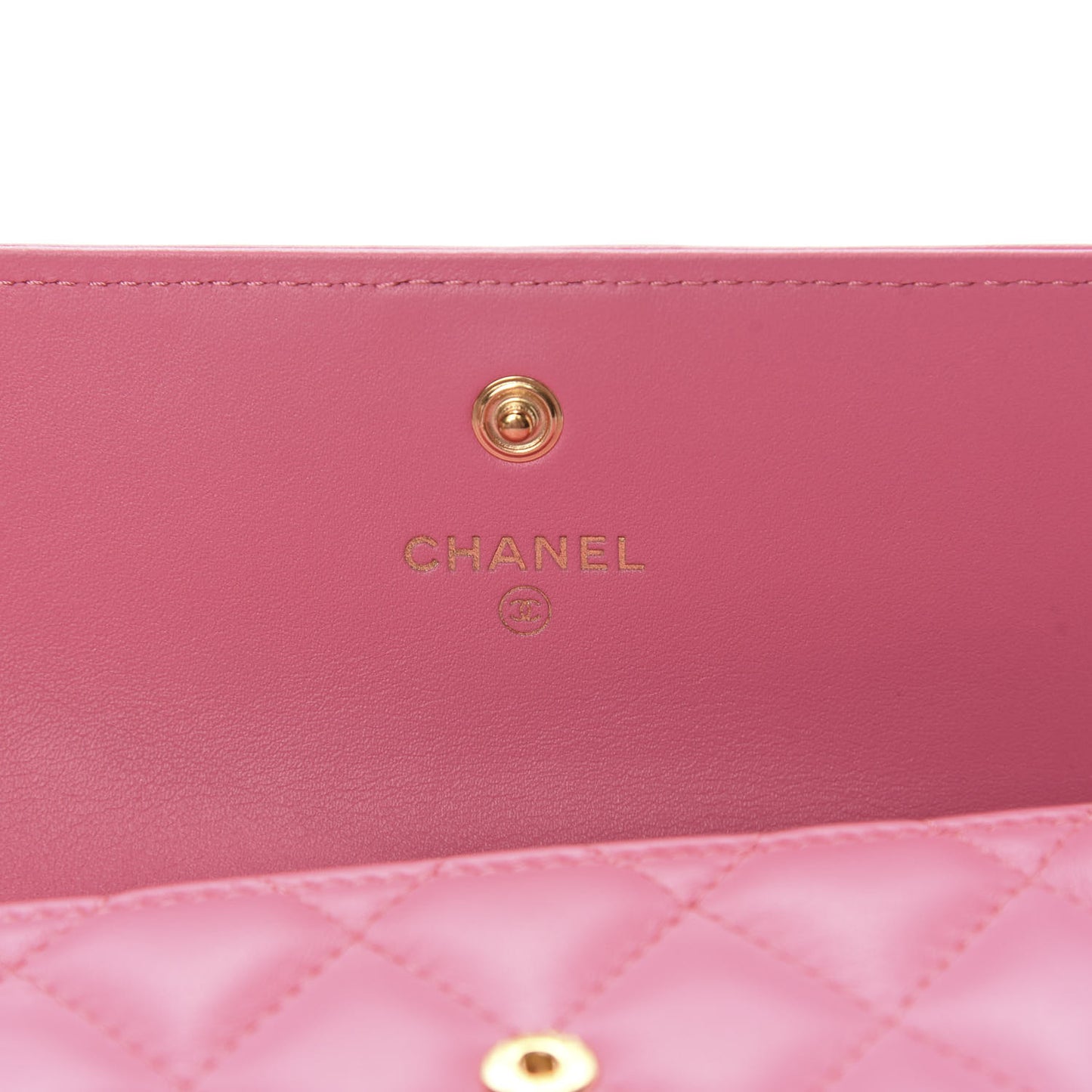 Lambskin Quilted Medium Boy Flap Wallet Pink