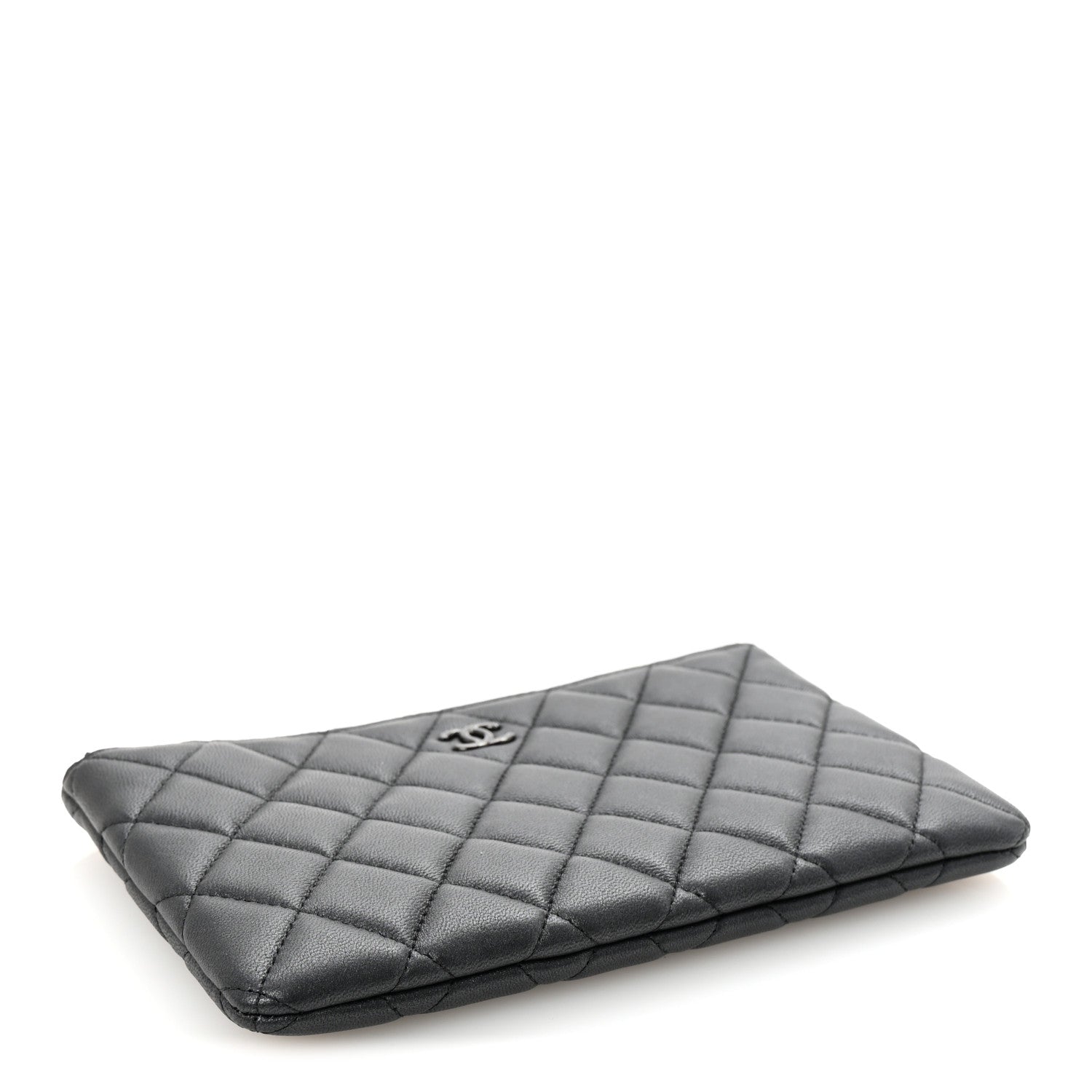Chanel Pearly Lambskin Quilted Cosmetic Case So Black 4 of 8
