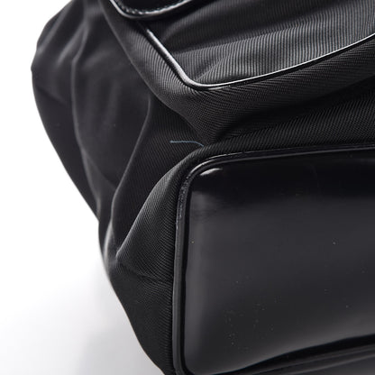Gucci Patent Leather Nylon Bamboo Backpack Black 9 of 12