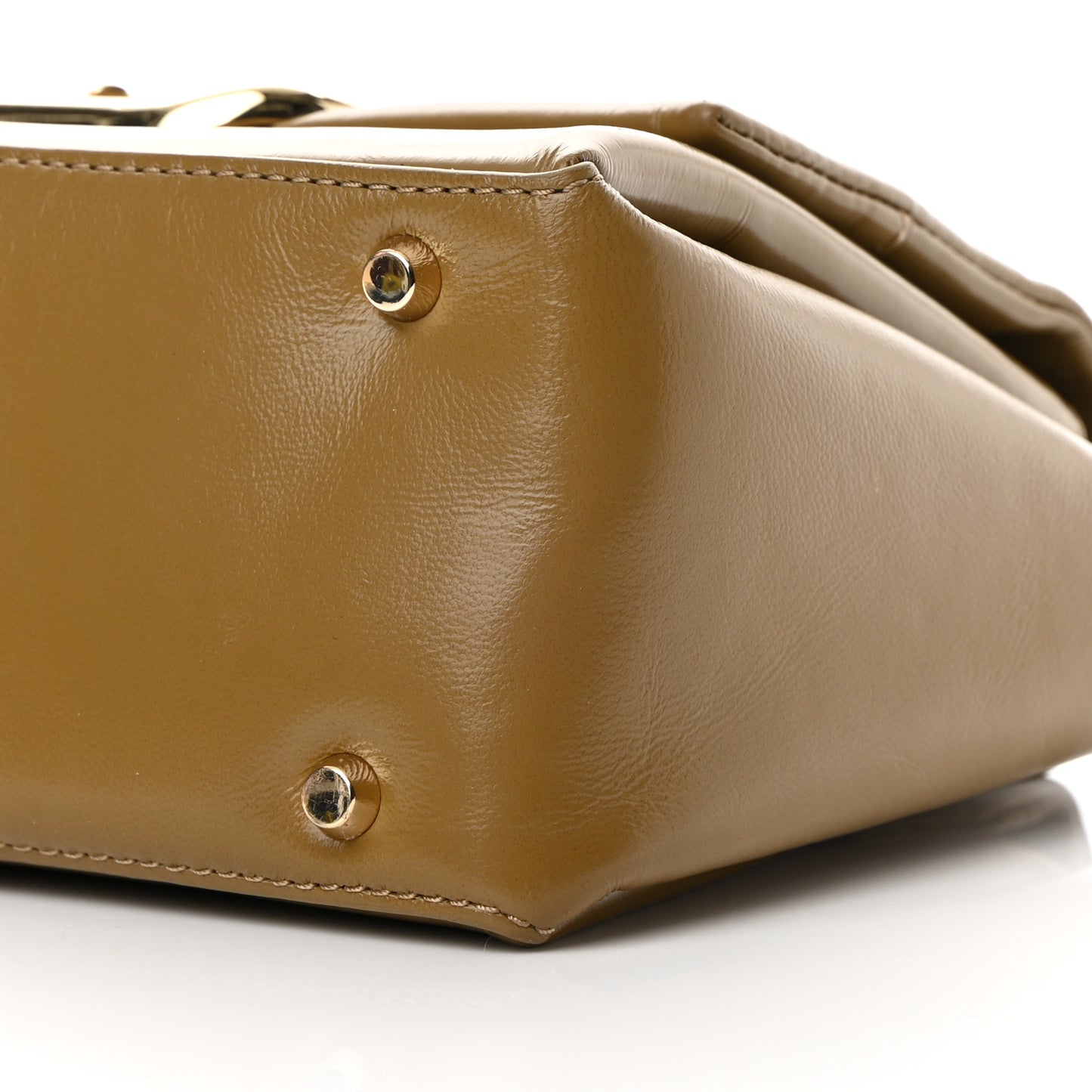 Calfskin Alix Soft Flap Chain Shoulder Bag Toffee