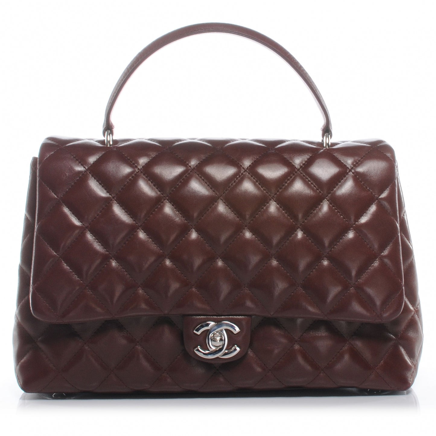 Lambskin Kelly Jumbo Flap Bag Bordeaux