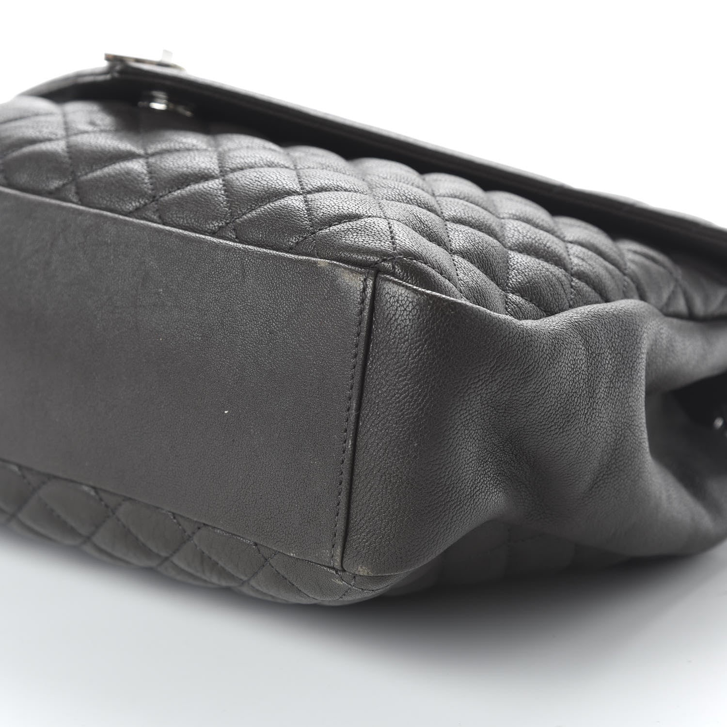 Saint Laurent Sheepskin Matelasse Chevron Monogram Large College Satchel Dark Anthracite 7 of 9