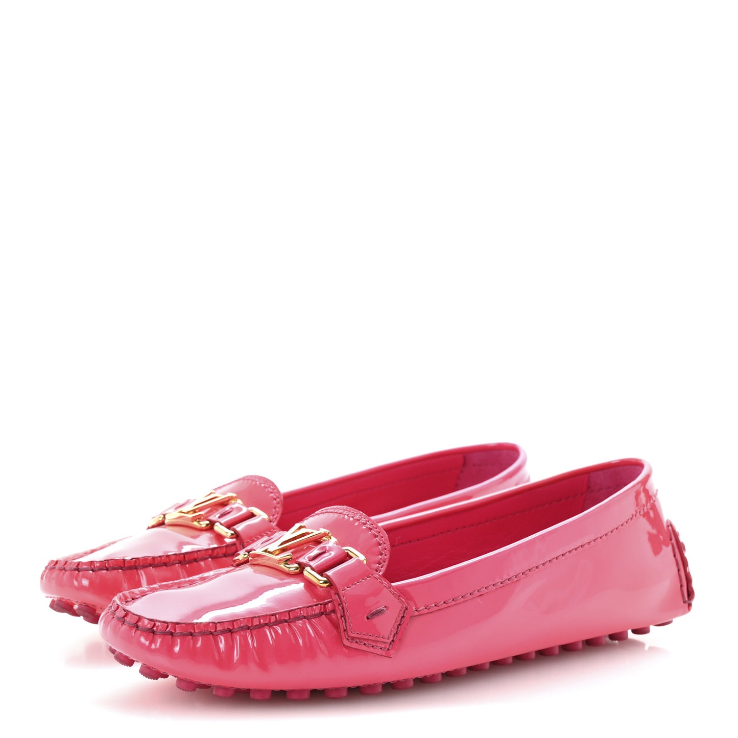 Patent Calfskin Oxford Loafers 39.5 Rose Indien