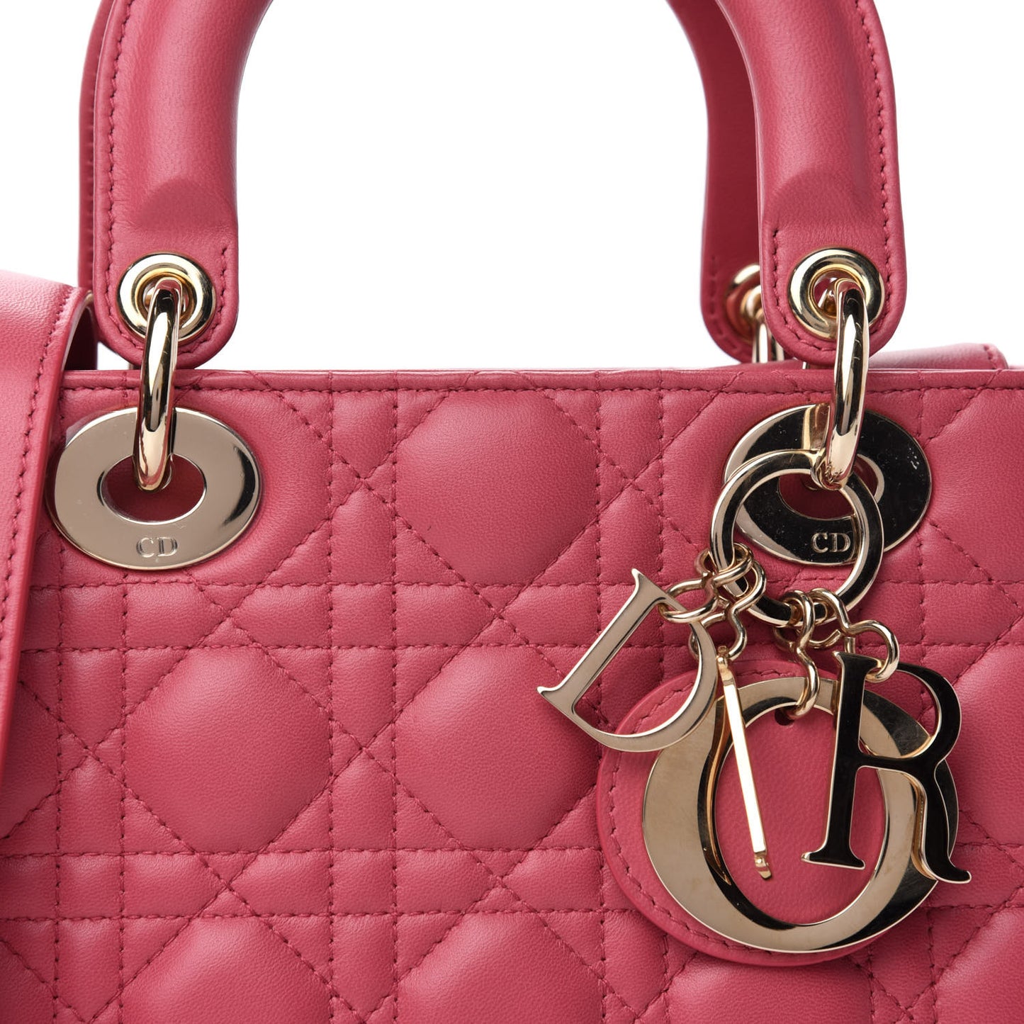 Lambskin Cannage Small My ABCDior Lady Dior Pink Honey