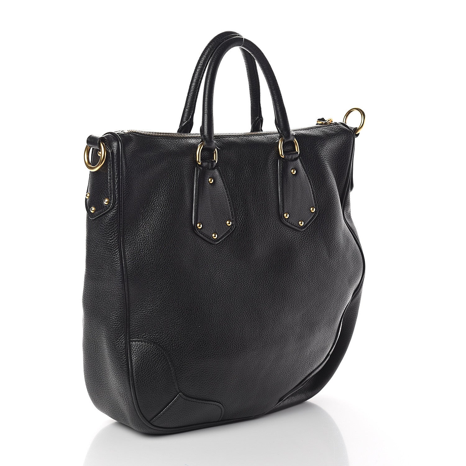 Prada Vitello Daino Hobo Black 2 of 8