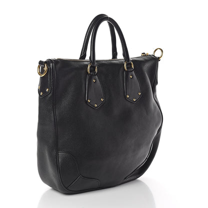 Prada Vitello Daino Hobo Black 2 of 8