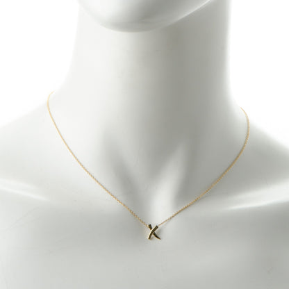 Tiffany 18K Yellow Gold Paloma Picasso X Pendant Necklace 2 of 6