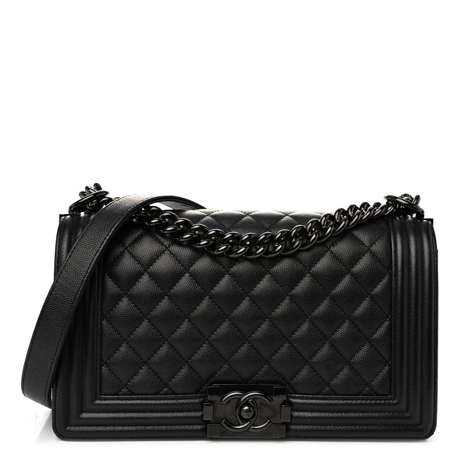 Chanel Caviar Quilted Medium Boy Flap So Black 1 of 10