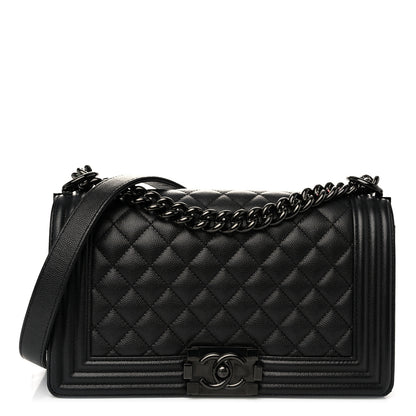 Chanel Caviar Quilted Medium Boy Flap So Black 1 of 10