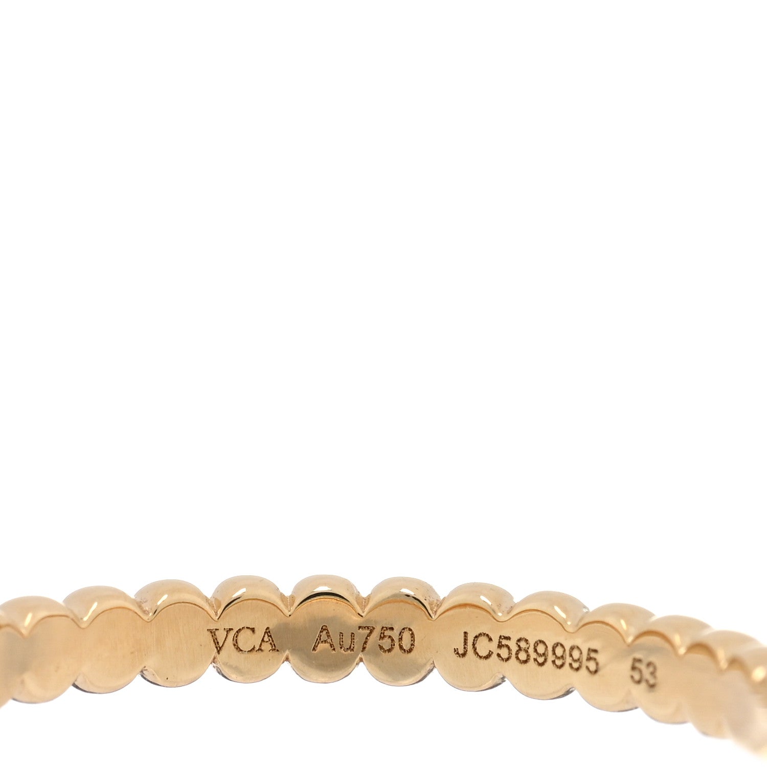 Van Cleef & Arpels 18K Yellow Gold Small Perlee Ring 53 6.25 3 of 4