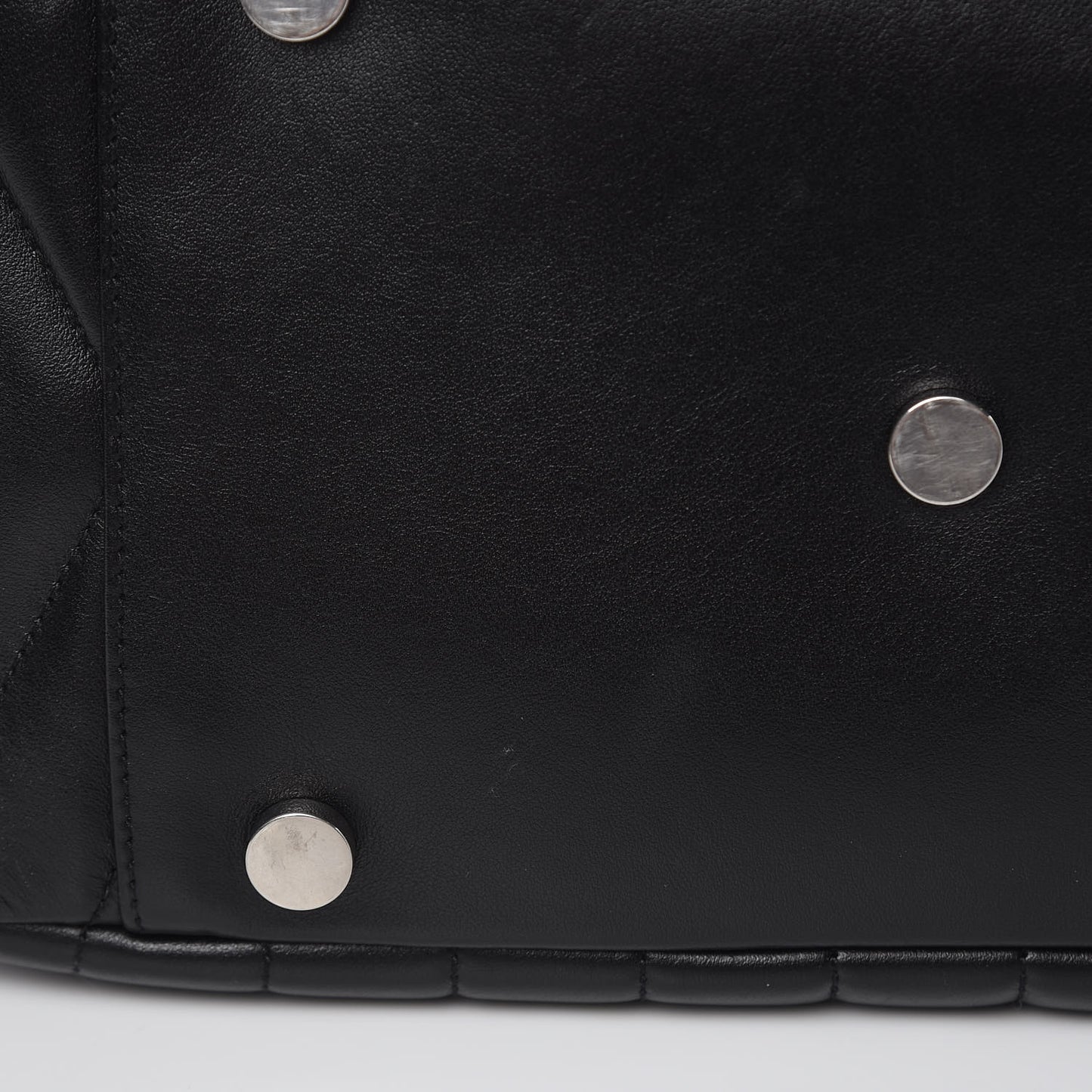 Calfskin Y Quilted Monogram Medium Loulou Bowling Bag Black