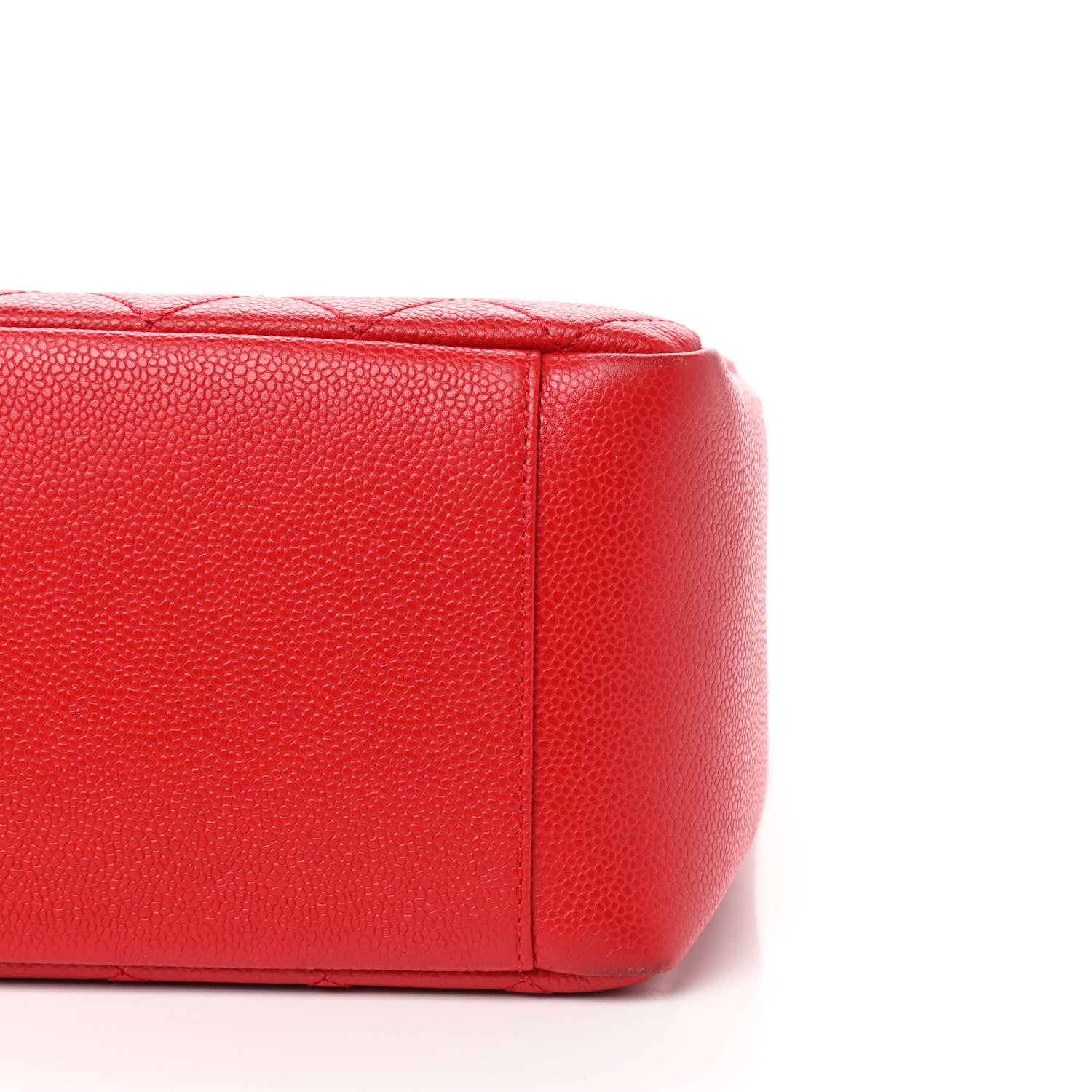 Chanel Caviar Quilted Grand Shopping Tote GST Red 8 of 11