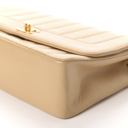 Chanel Lambskin Vertical Quilt Medium Flap Beige 6 of 12