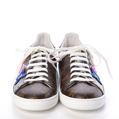 Louis Vuitton Calfskin Monogram LV Black Heart Sneakers 37.5 Cacao 2 of 8