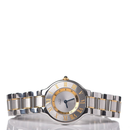 Cartier Stainless Steel 18K Yellow Gold 28mm Must De 21 Quartz Watch 5 of 9
