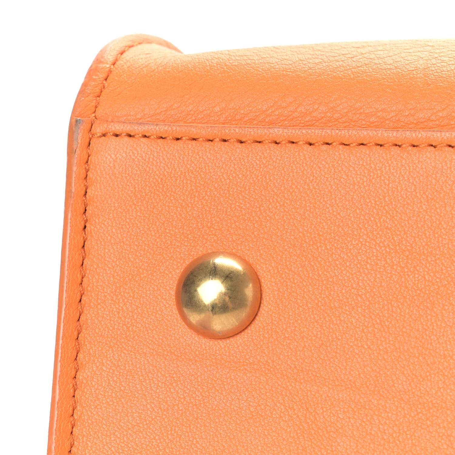 Saint Laurent Calfskin Small Classic Y Cabas Mandarine 14 of 15