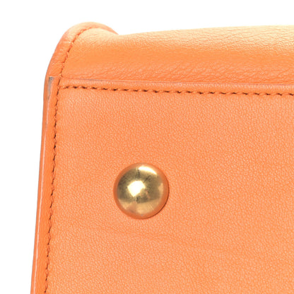 Saint Laurent Calfskin Small Classic Y Cabas Mandarine 14 of 15